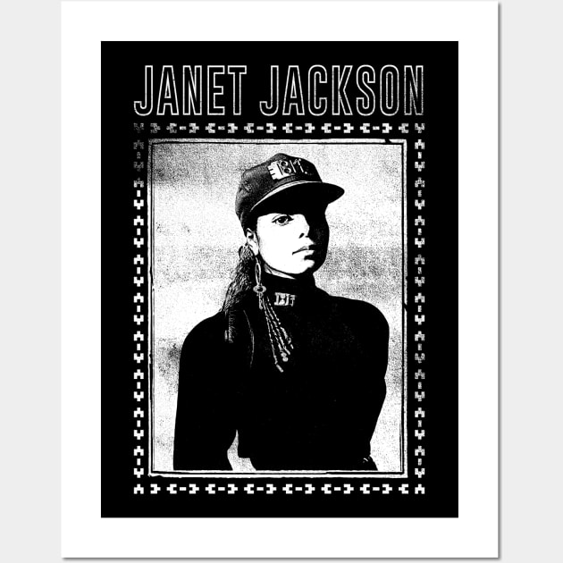 Janet Jackson  /// 80s Vintage Faded Style Design Wall Art by DankFutura